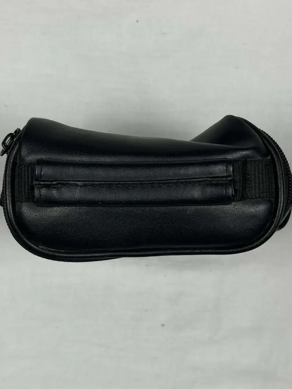 Icon Black Faux Leather Small Camera Bag Case with Detachable Shoulder Strap
